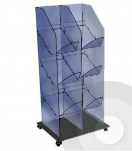 double newspaper display stand